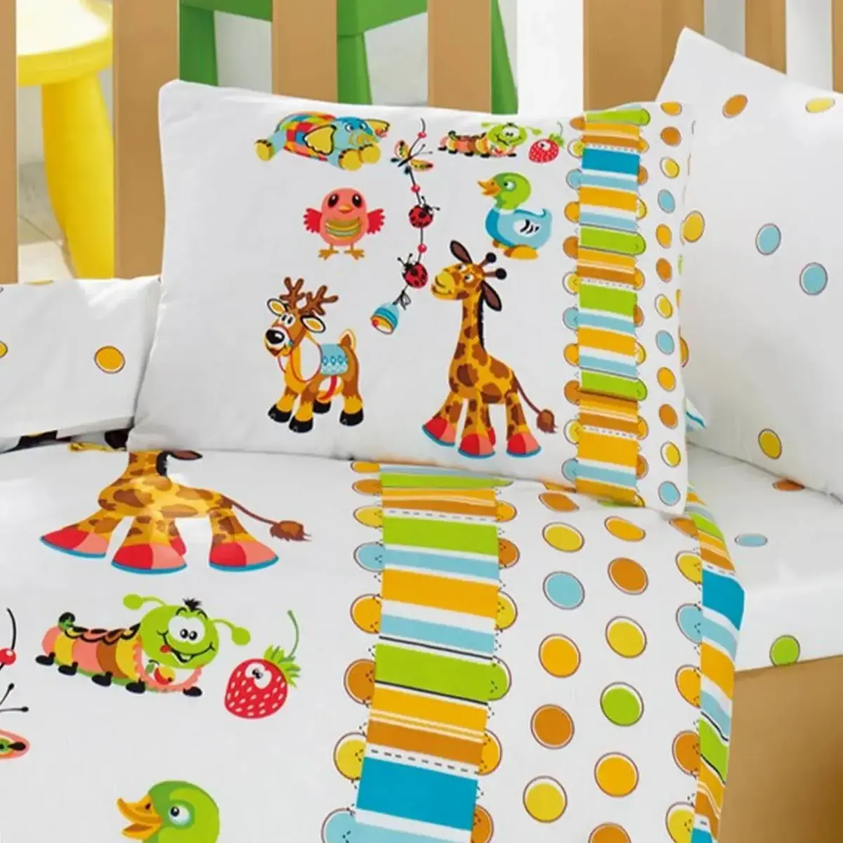 Cottonbox Bebek Nevresim Takımı Oyun Bahcesi Turkuaz