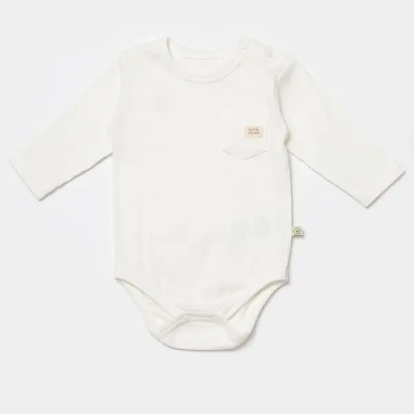 Bibaby Organik Body Uzun Kol Modal Nature Relax Ekru
