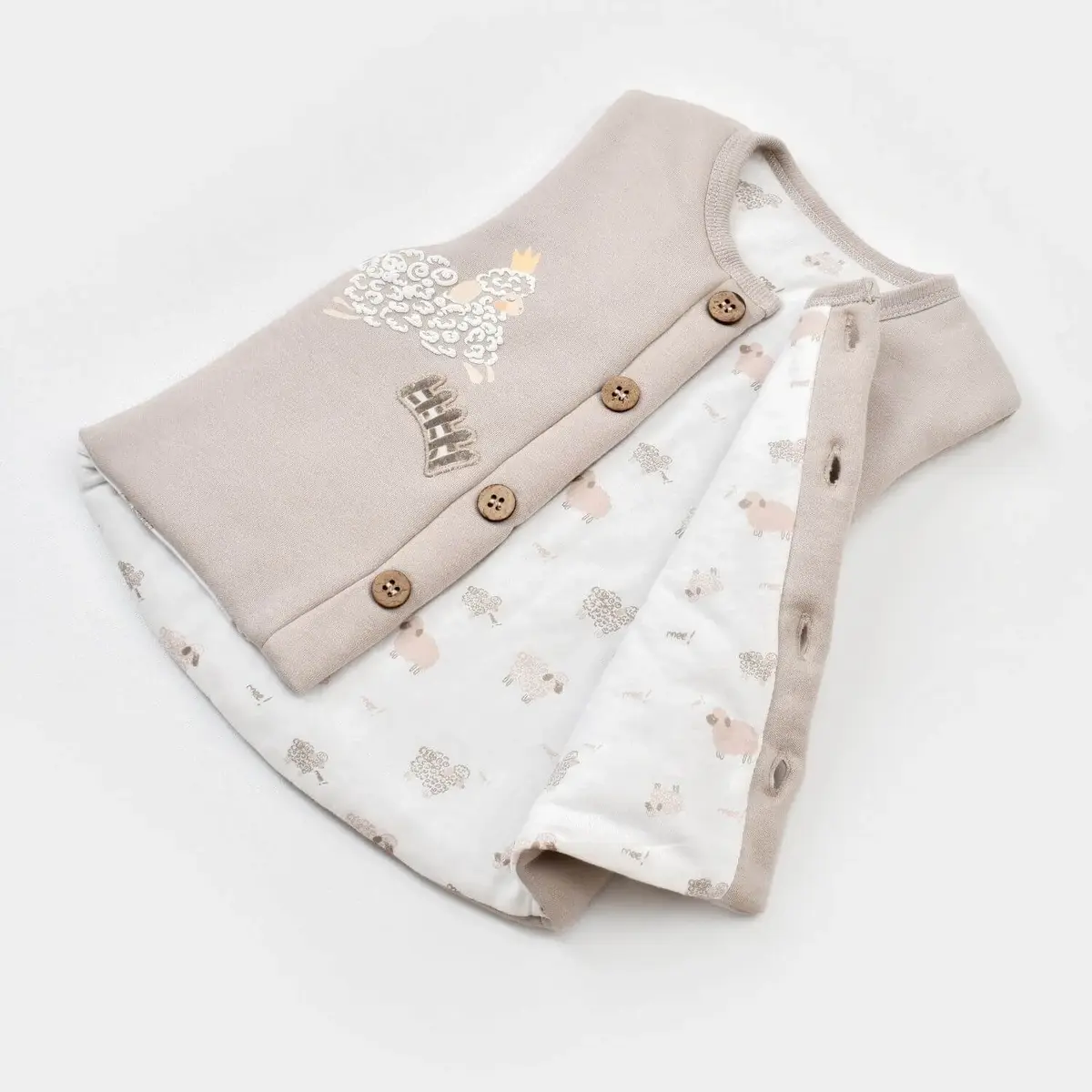 Bibaby Organik Yelek Curly Sheep Bej