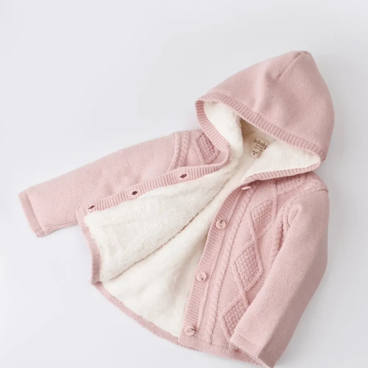 Bibaby Hırka Triko Desenli Welsoftlu Pembe