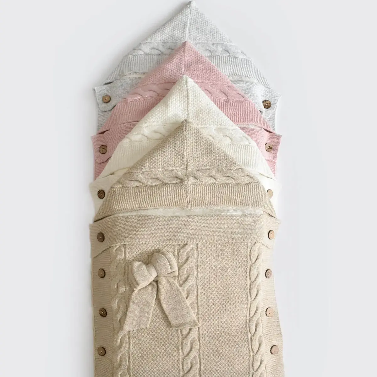 Bibaby Kundak Triko Fiyonklu Bej