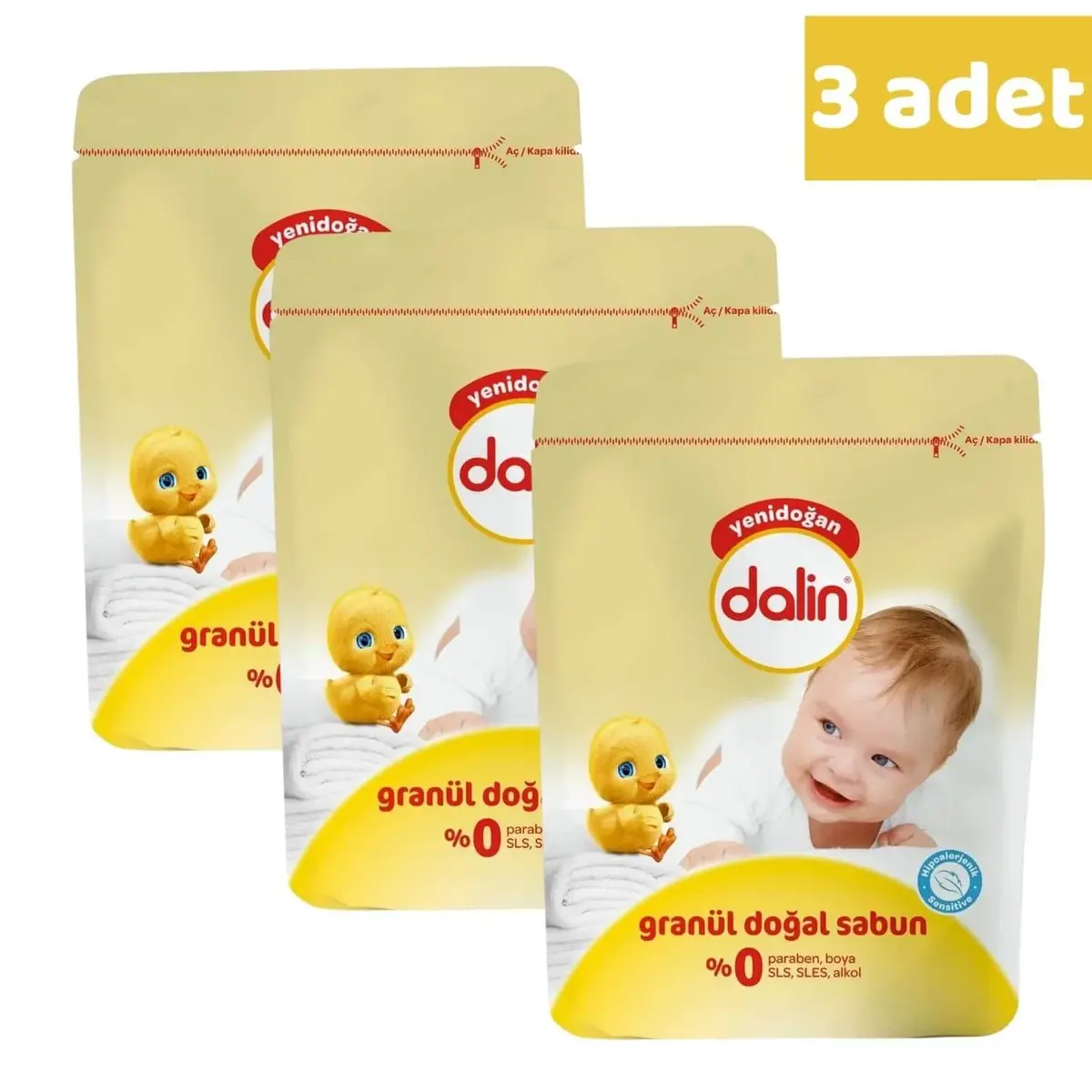 Dalin Granül Sabun 1000 gr x 3 Adet Dalin Granül Sabun 1000 gr x 3 Adet
