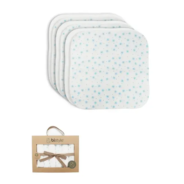 Bistyle Organik Mendil 6lı Stars Kutulu 20x20cm Mavi