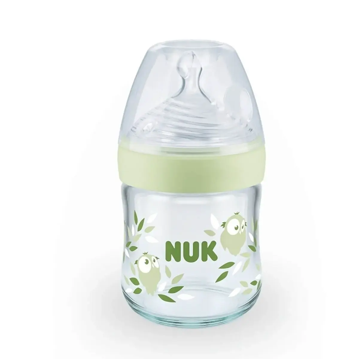 Nuk Nature Sense Isı Göstergeli Cam Biberon 120 ml Yeşil