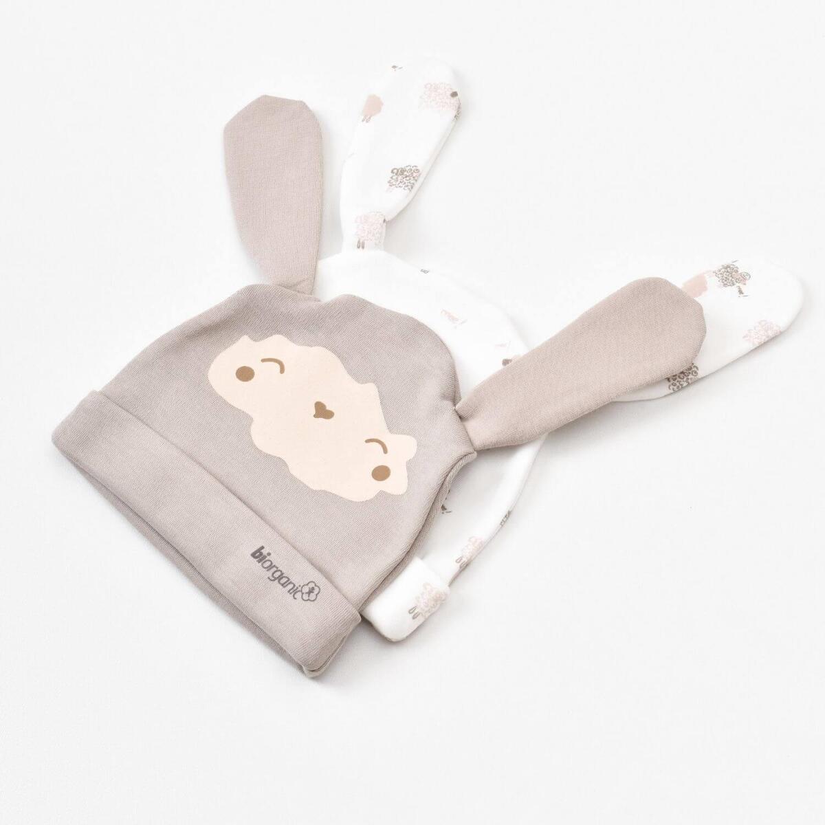 Bibaby Organik Şapka 2li Curly Sheep Bej
