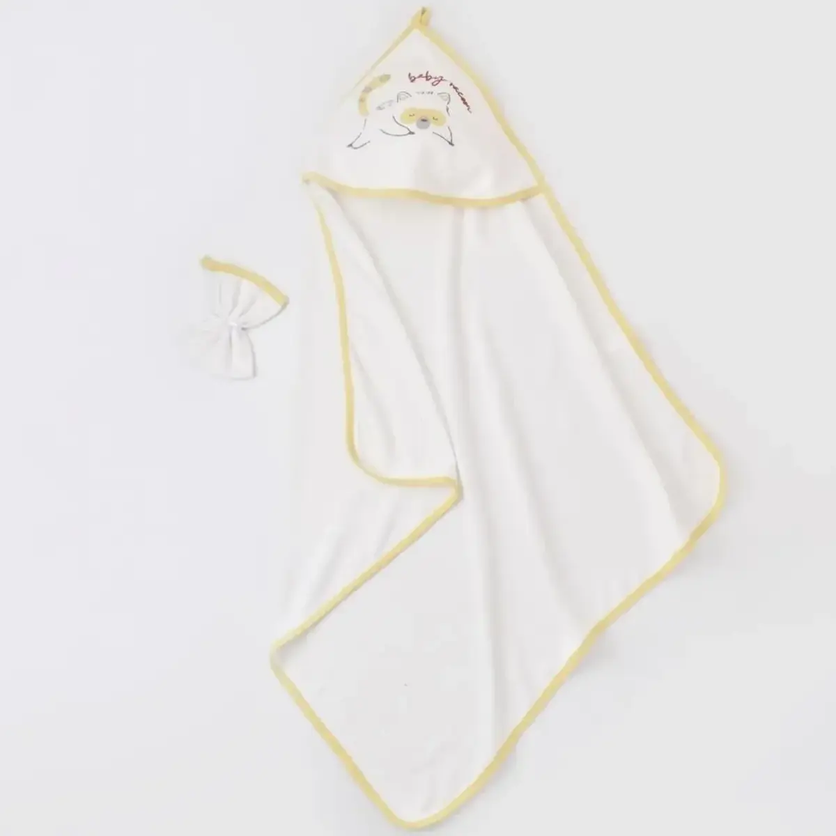 Bibaby Organik Havlu Örme Baby Racoon Vanilla Ice