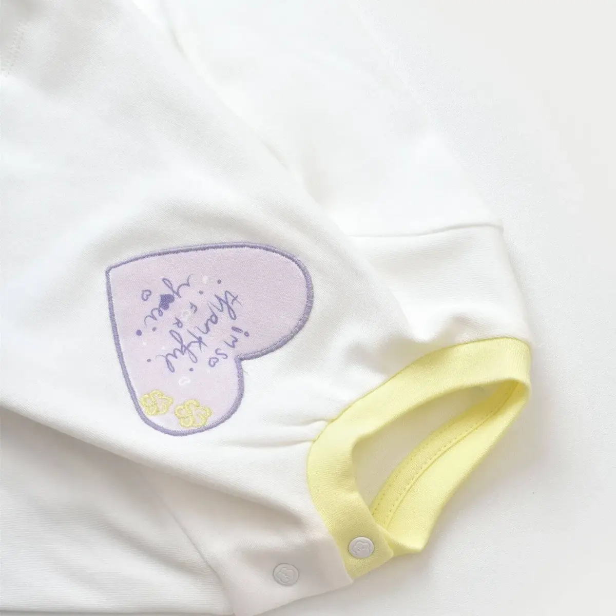 Bibaby Organik Sweatshirt Love You Baby Yellow Lavander