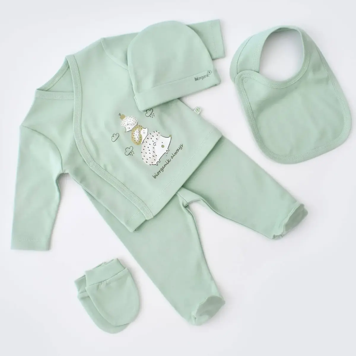 Bibaby Organik Hastane Çıkışı 5li Happy Always Yeşil