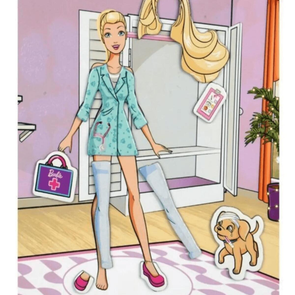 Barbie Magnet Kariyer Bebeği Kıyafet