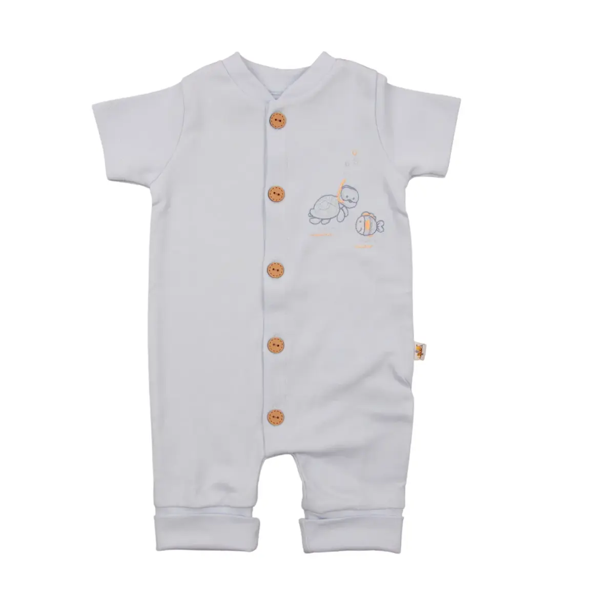 Mini Damla Tulum Kısa Balıklı Mavi Mini Damla Tulum Kısa Balıklı Mavi