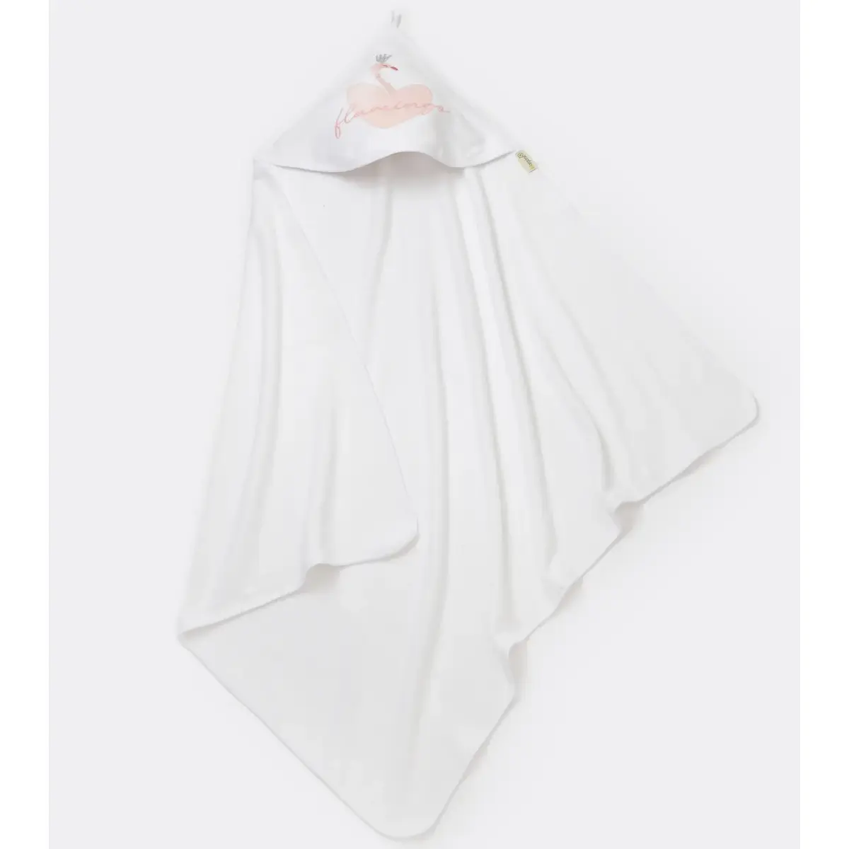Bibaby Organik Havlu Örme Lovely Flamingo Ekru - Pembe