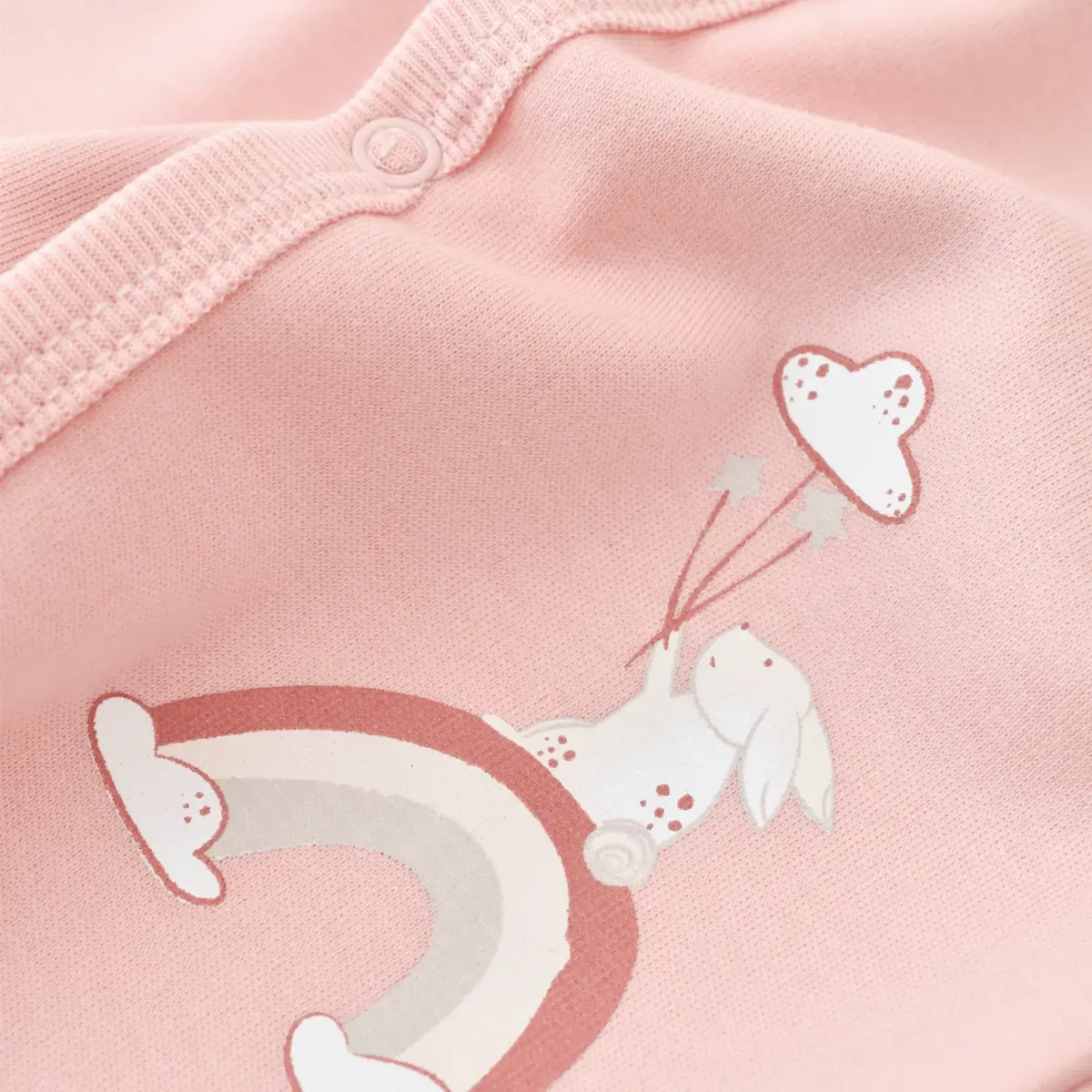 Bibaby Organik Yelek Live Color Rabbit Somon