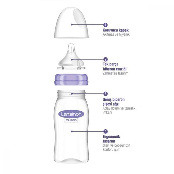 Lansinoh Natural Wave Biberon Seti 2li 240 ml