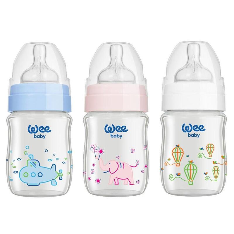 Wee Baby Klasik Plus Geniş Ağızlı Isıya Dayanıklı Cam Biberon 120 ml