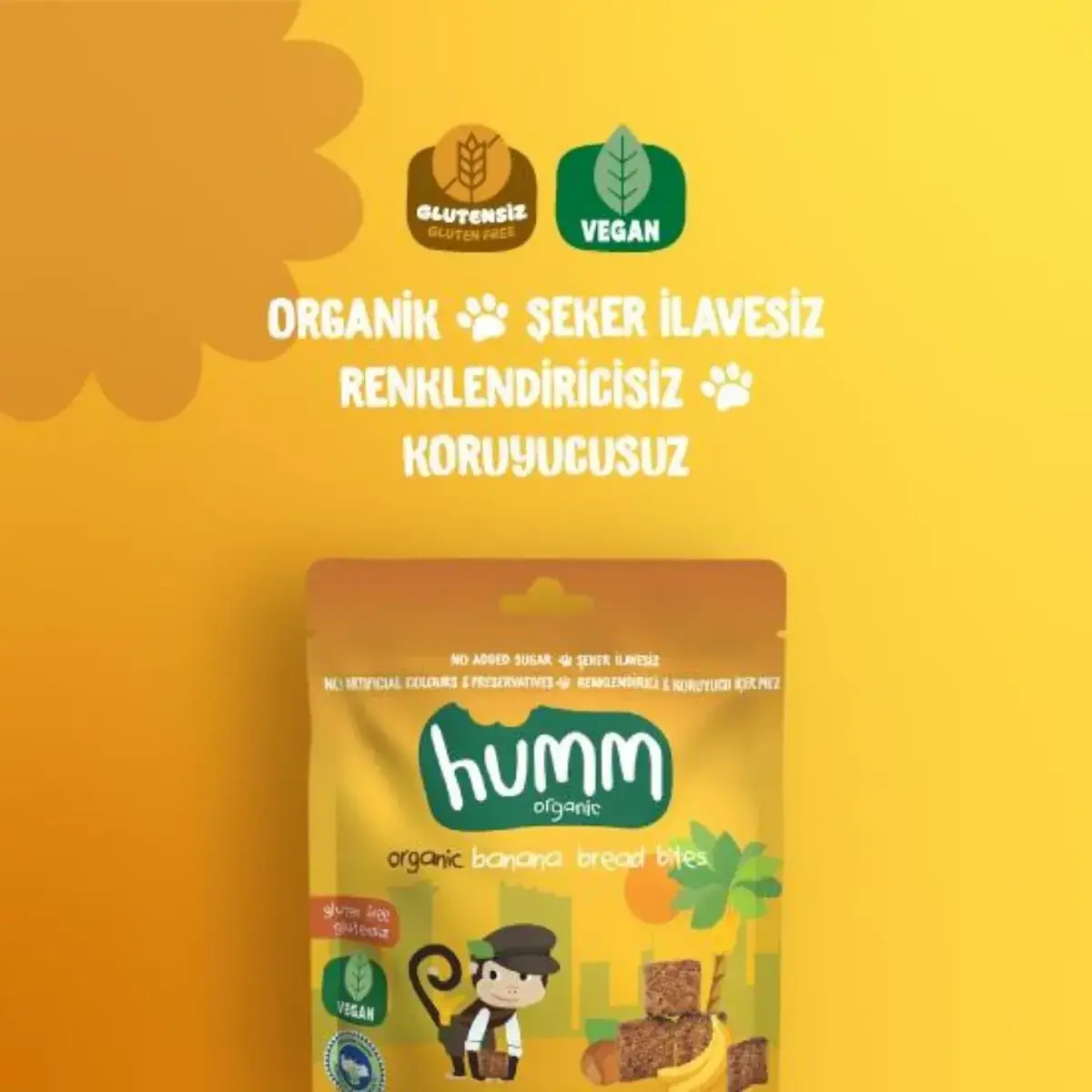Humm Organik Glutensiz Vegan Muzlu Kek 30 gr