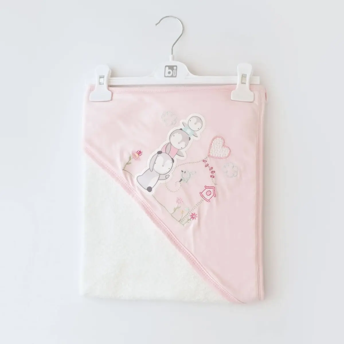 Bibaby Havlu Cute Penguin Ekru - Pembe