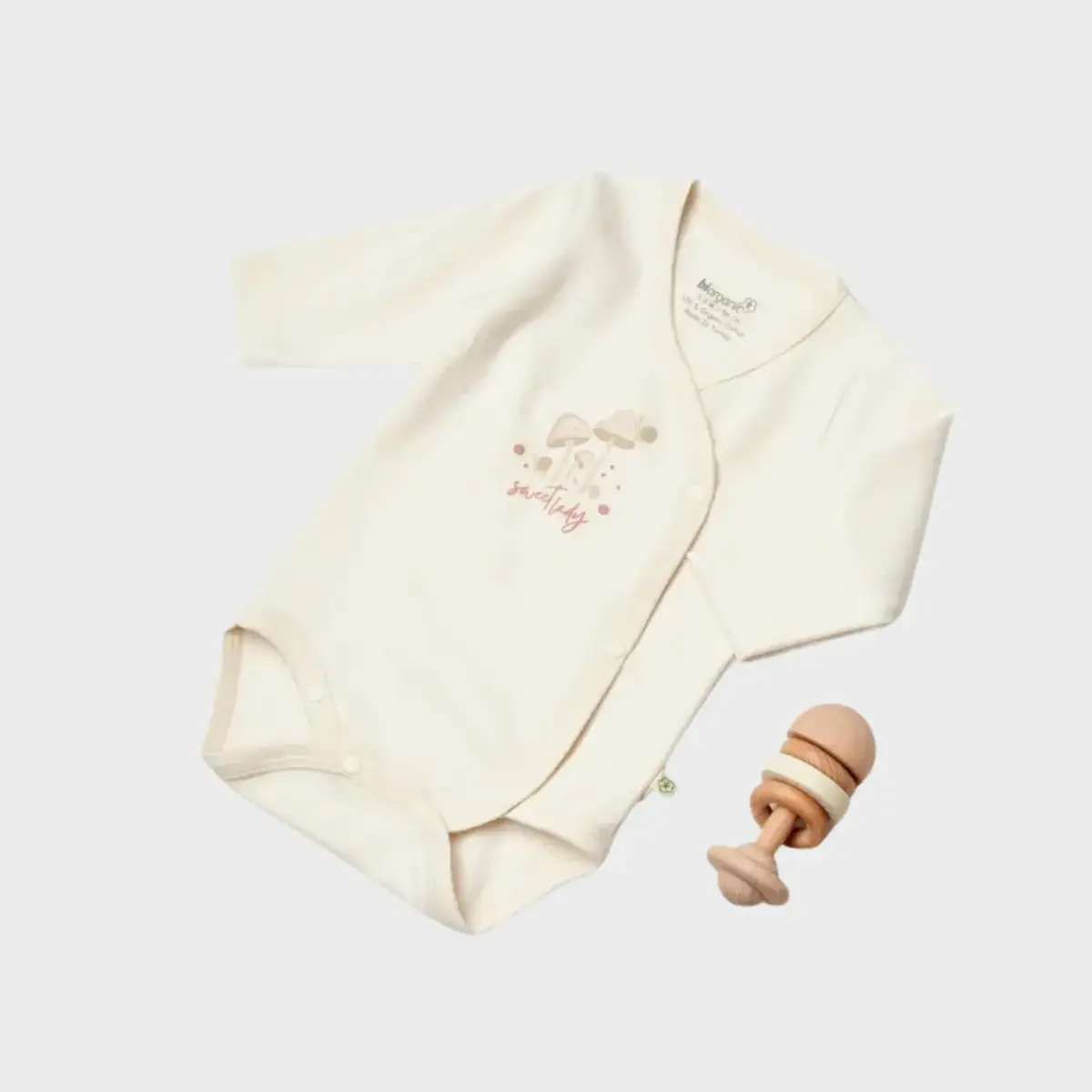 Bibaby Organik Body Kruvaze Sweet Lady Açık Bej
