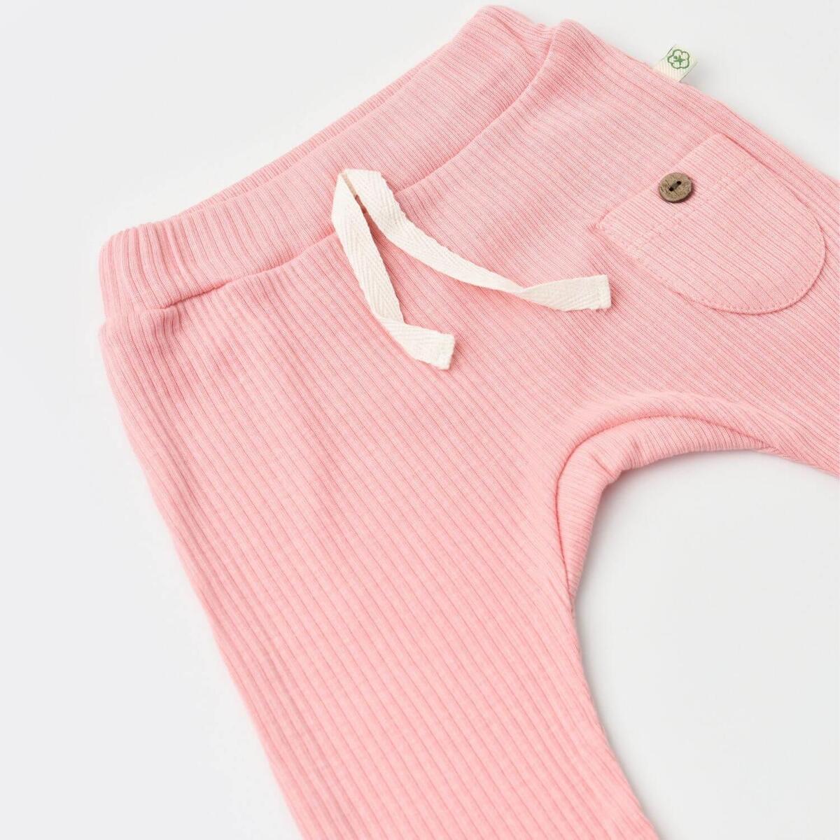 Bibaby Organik Pantolon Patiksiz Soft Modal Pembe