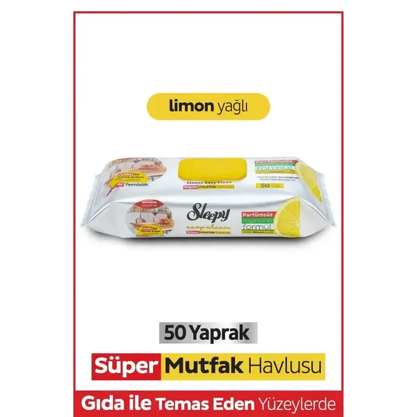 Sleepy Mutfak Havlusu Limon 50li