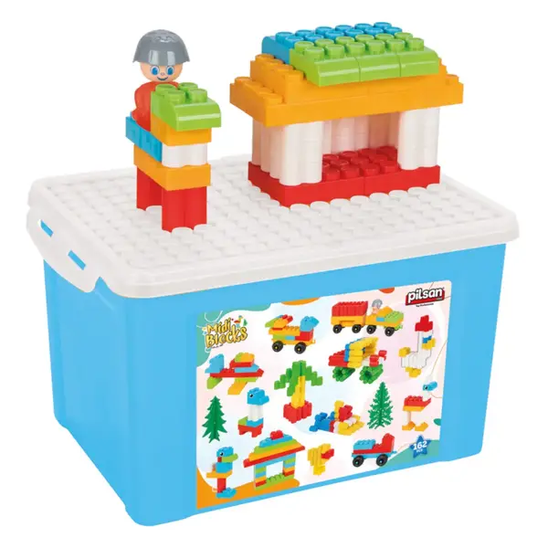 Pilsan Midi Bloklar 162 Parça 10 Litre Saklama Kabında