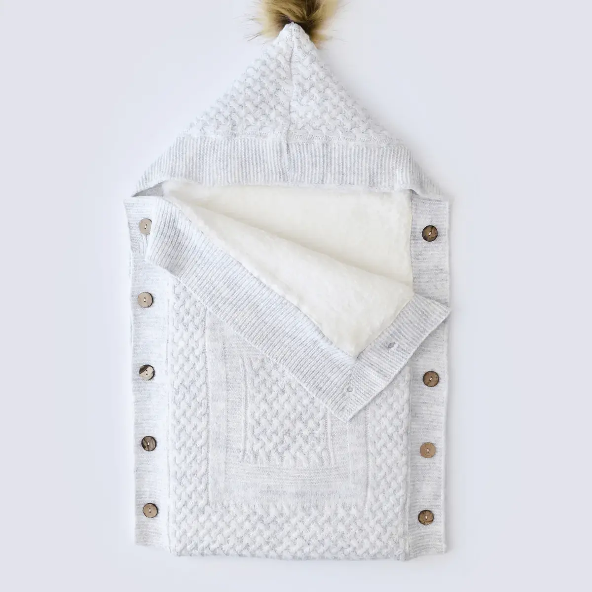 Bibaby Kundak Triko Elegance Gri Melanj