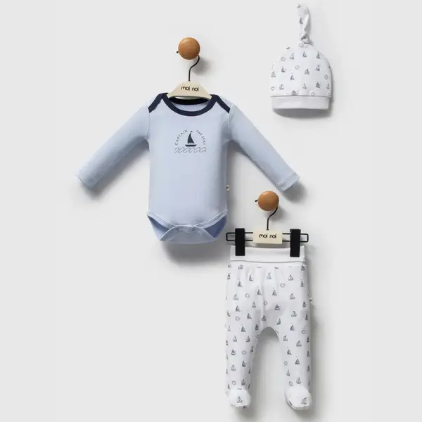 Moi Noi Zıbın Takımı 2li Captain Mavi