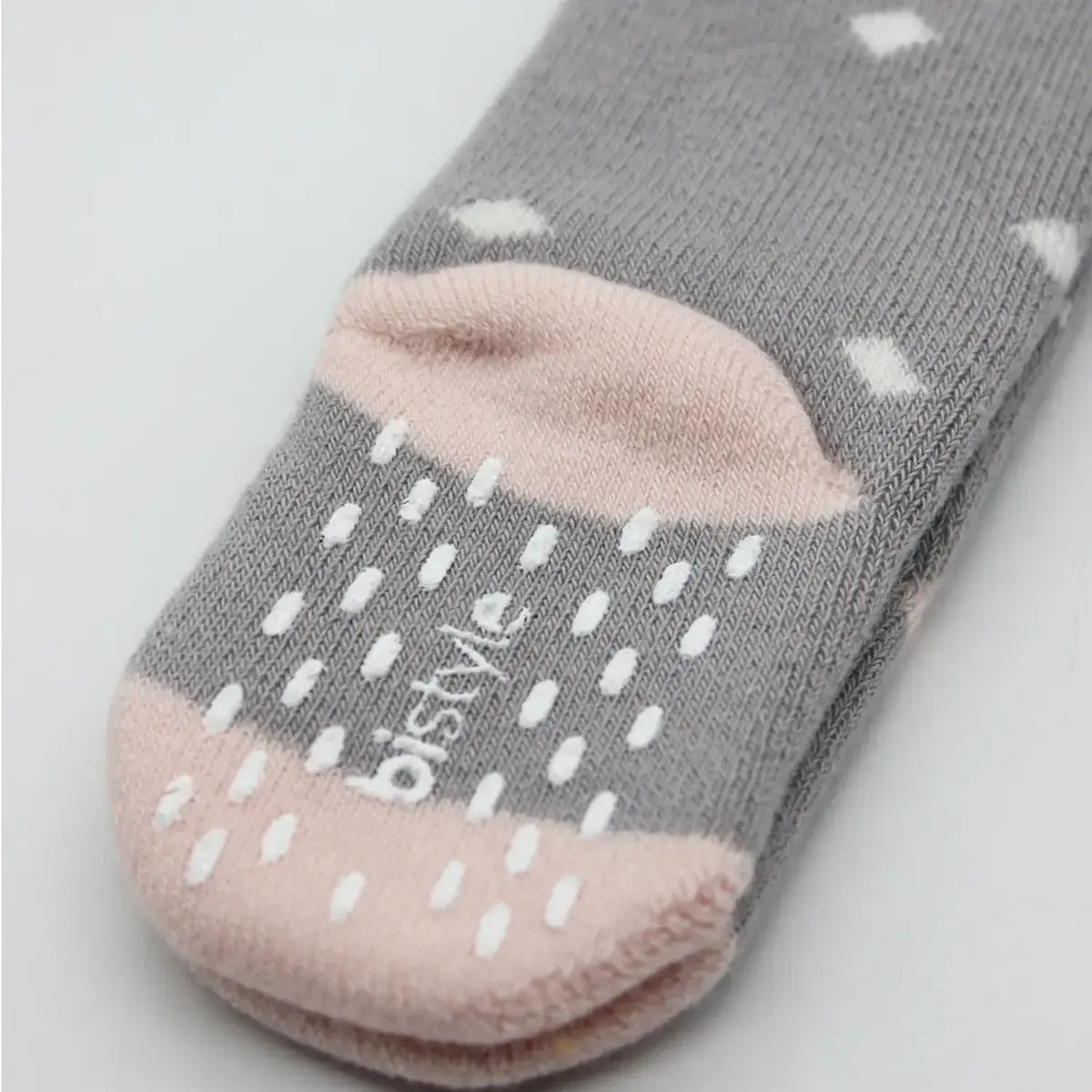 Bistyle Organik Çorap Külotlu Kaymaz Havlu  Puanlı Gri