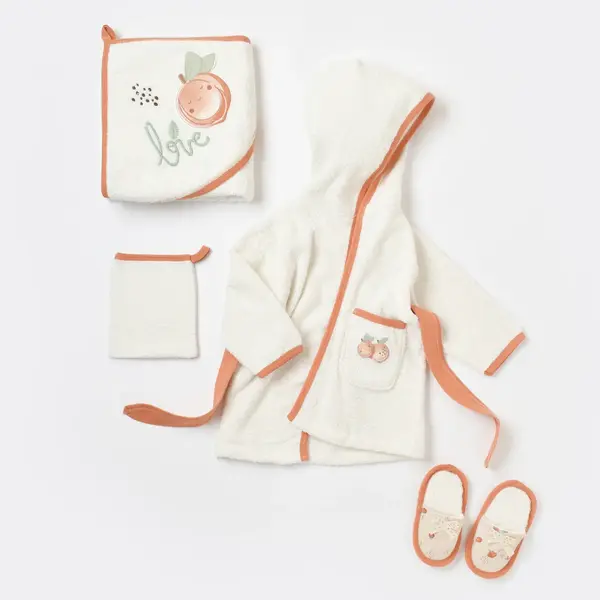 Bibaby Organik Bornoz Takımı Summer Fruit Caramel