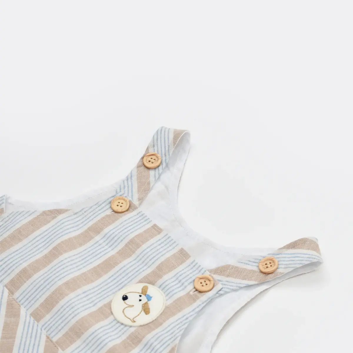 Bibaby Salopet Tulum Stripe Sytle Bej - Mavi