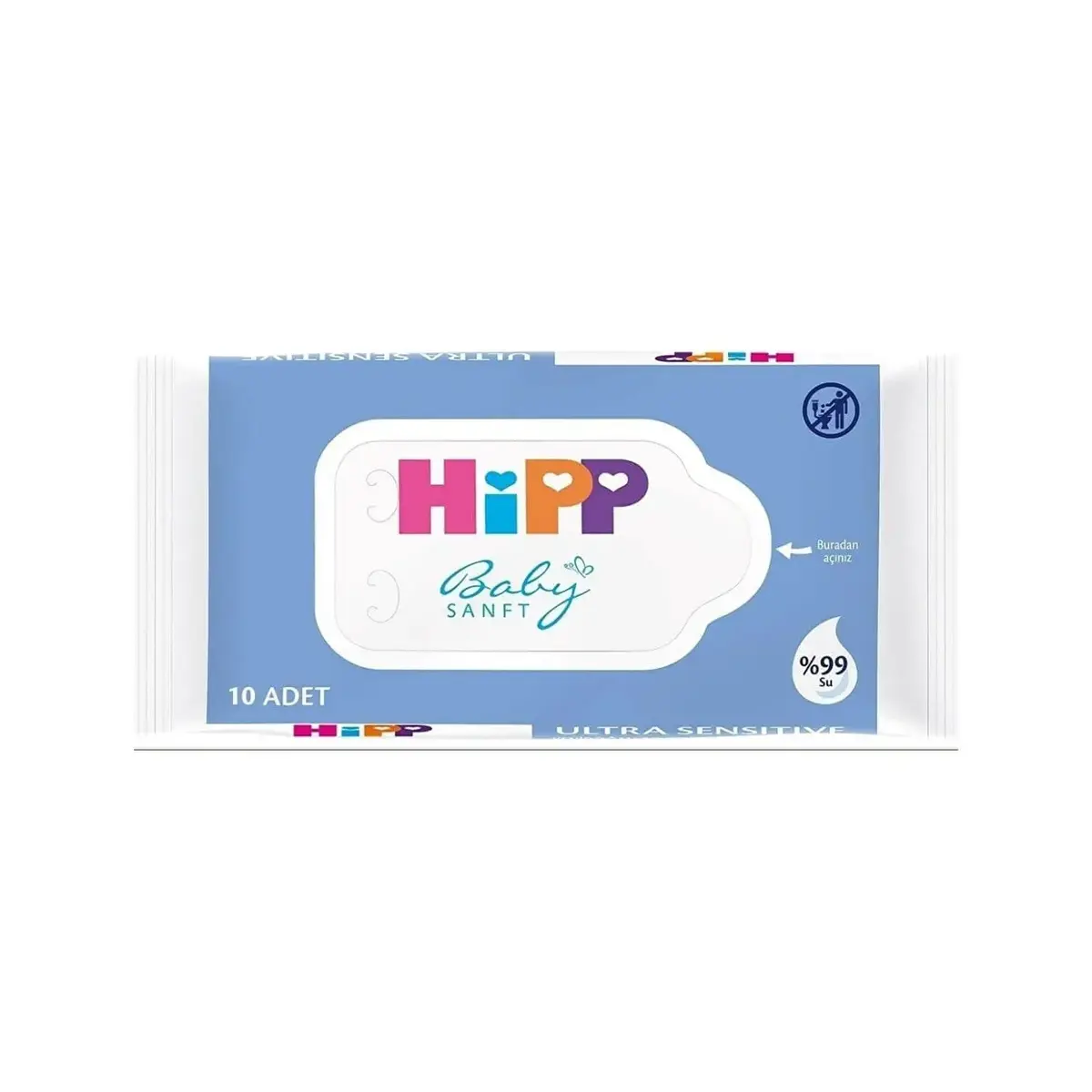 Hipp Babysanft Ultra Sensitive Yenidoğan Temizlik ve Bakım Mendili 10lu