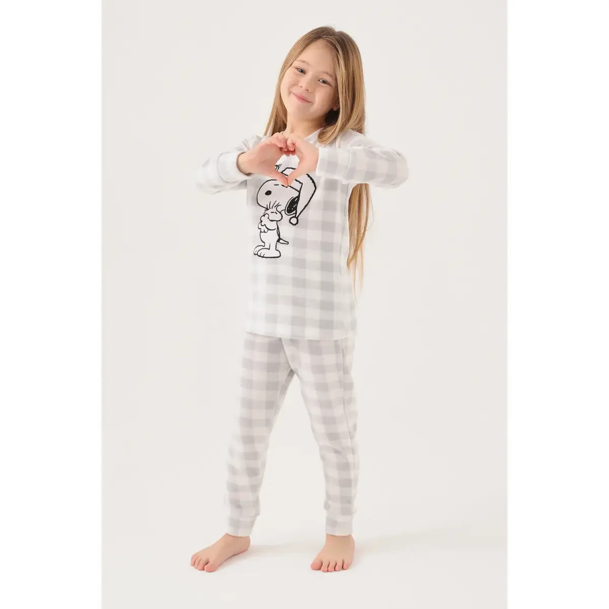 Snoopy Pijama Takımı Gri