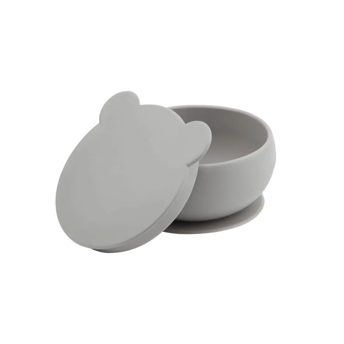 OiOi Vakumlu Mama Kasesi Kapaklı Powder Grey OiOi Vakumlu Mama Kasesi Kapaklı Powder Grey