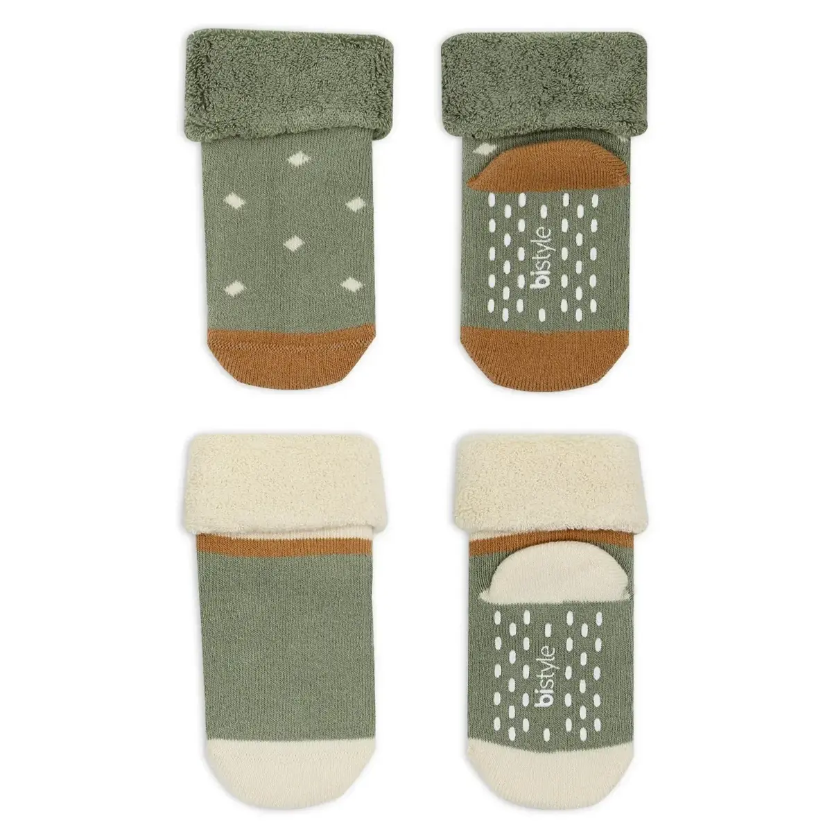 Bistyle Çorap Soket Havlu 2li Kaymaz Point Girl Nil