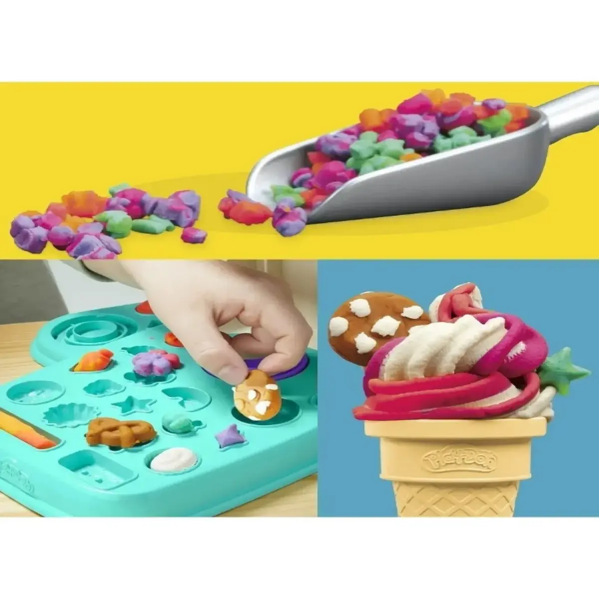 Play-Doh Raınbow Swırl Ice Cream Plays