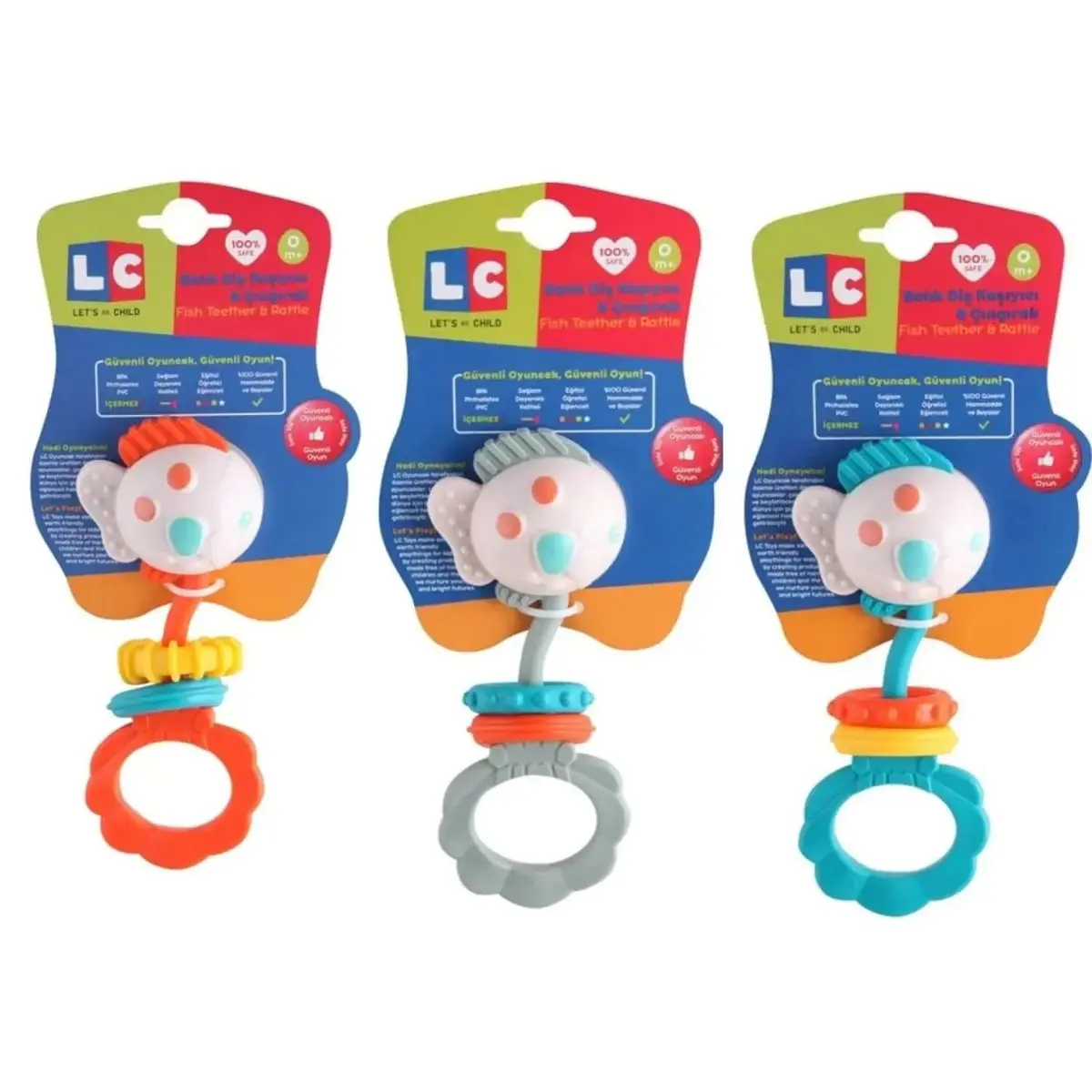 Let's Be Child Balık Diş Kaşıyıcı & Çıngırak