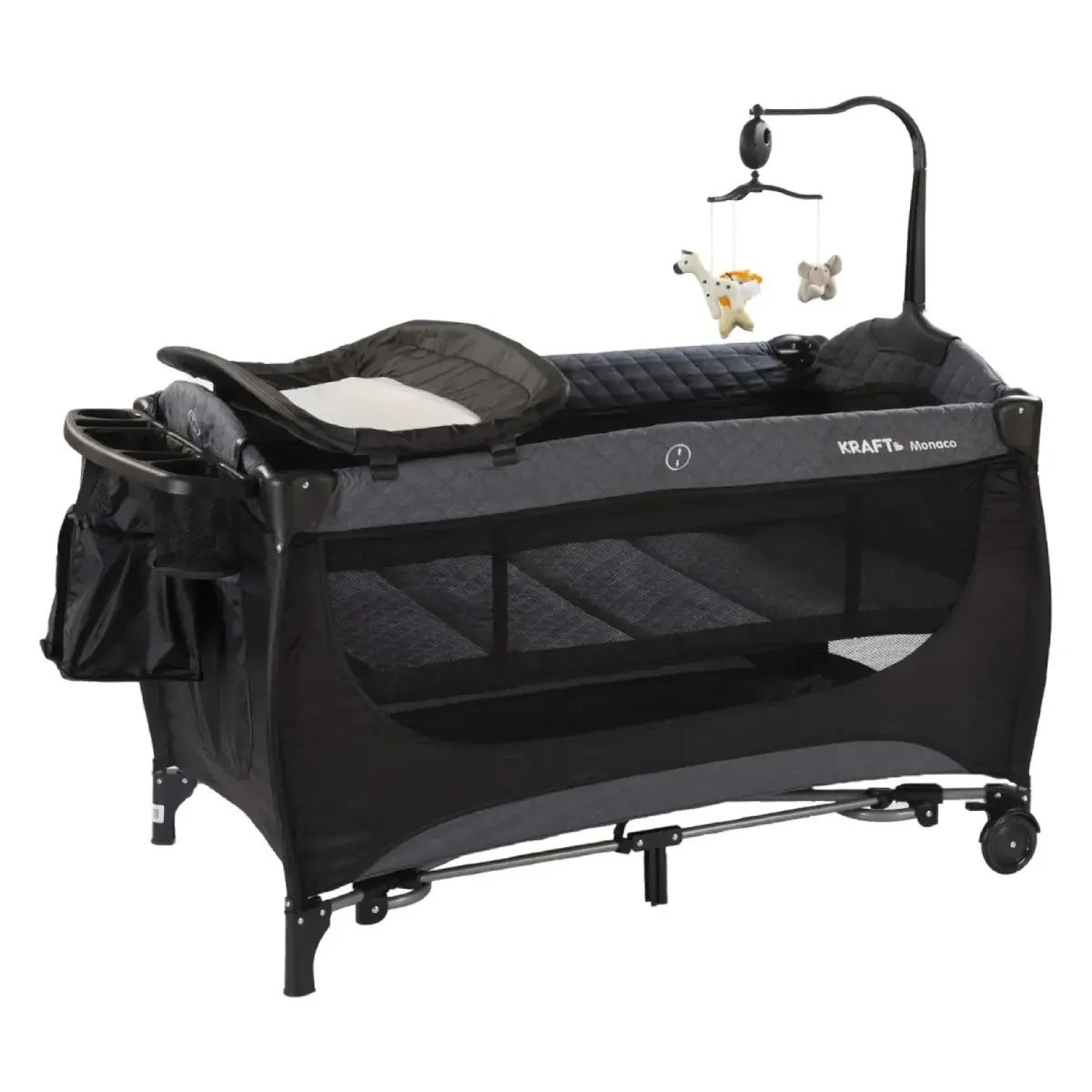 Kraft Monaco Dönenceli Oyun Parkı 70x120 cm Black