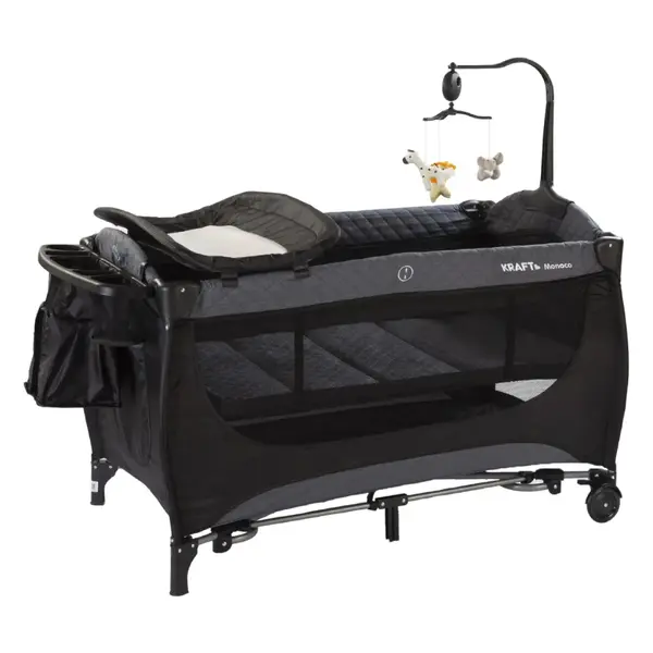 Kraft Monaco Dönenceli Oyun Parkı 70x120 cm Black