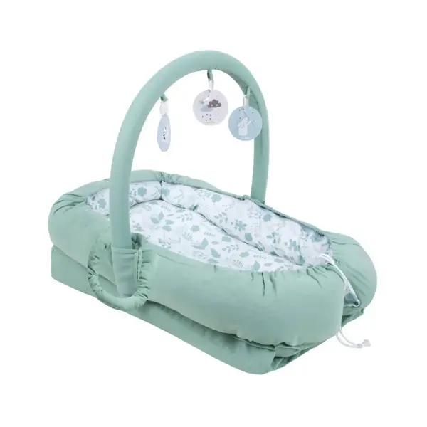 Sevi Bebe Çok Fonksiyonlu Anne Yanı Reflü Yatağı Yaprak Desenli