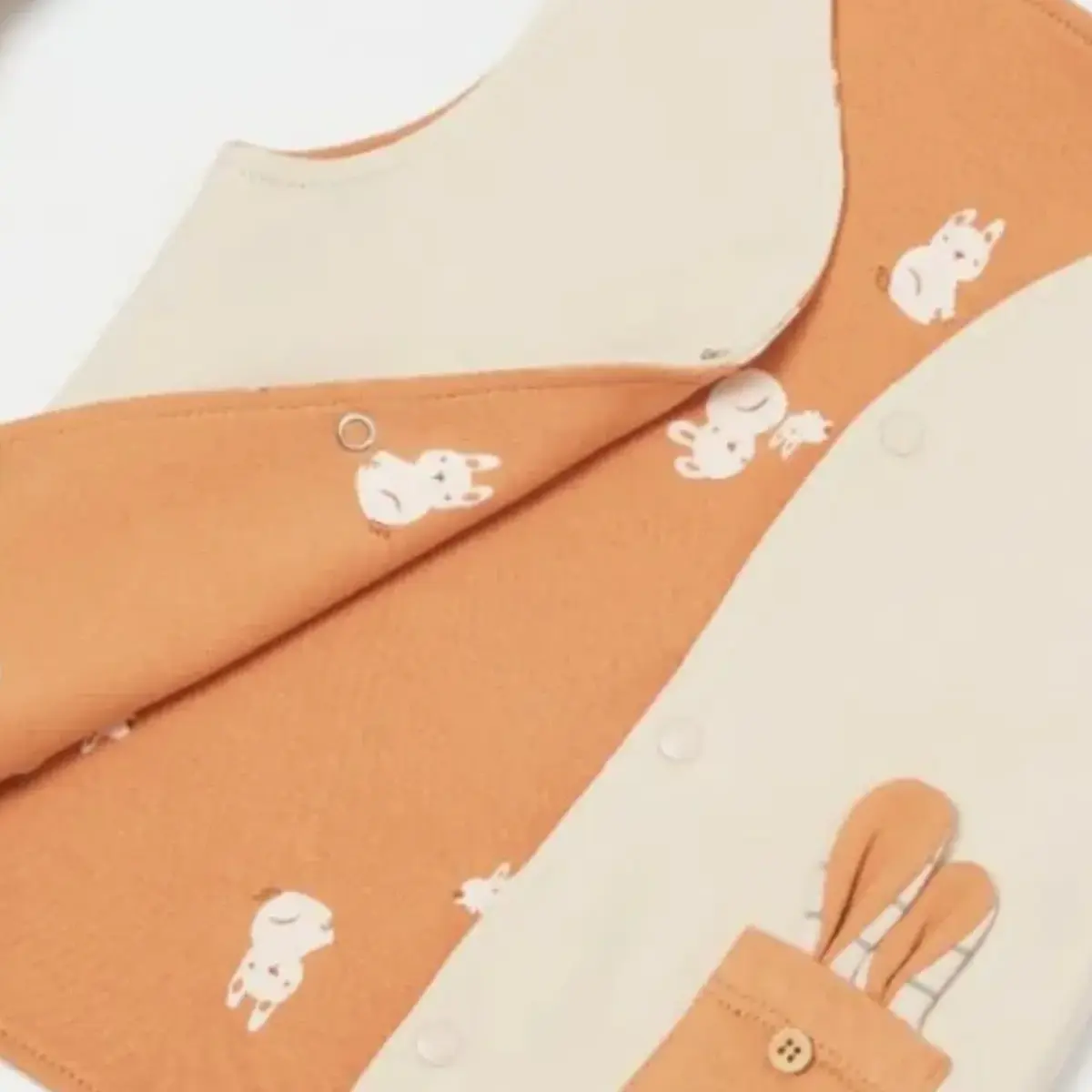 Bibaby Organik Yelek Cool Lines Bunny