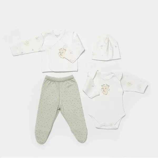 Bibaby Organik Hastane Çıkışı 4lü  Koala Jungle Prematüre Mint