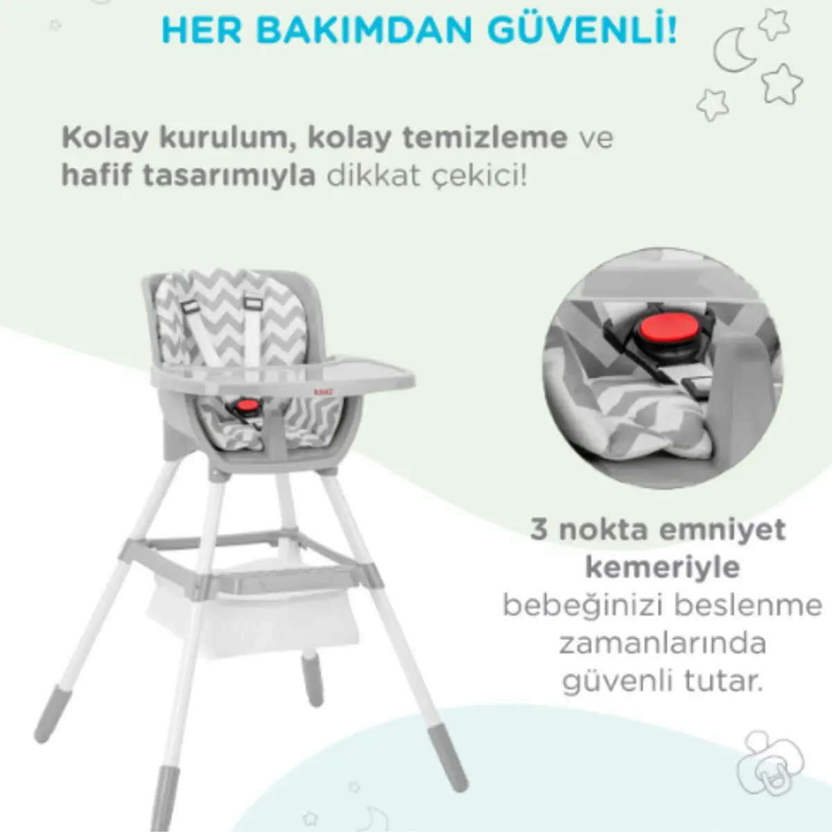Kanz Seul Basic Mama Sandalyesi Gri