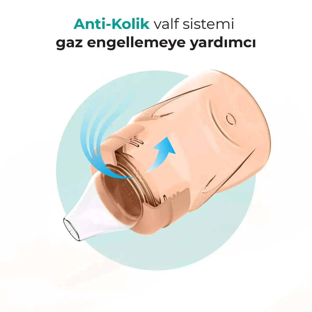 Mamajoo Kulplu Akıtmaz Eğitici Bardak 160 ml&Anti Kolik Uç Powder Blush