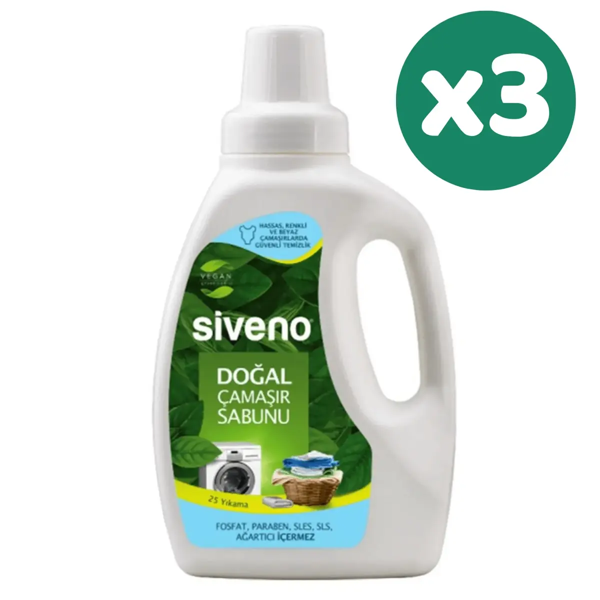 Siveno Doğal Çamaşır Sabunu 750 ml x3