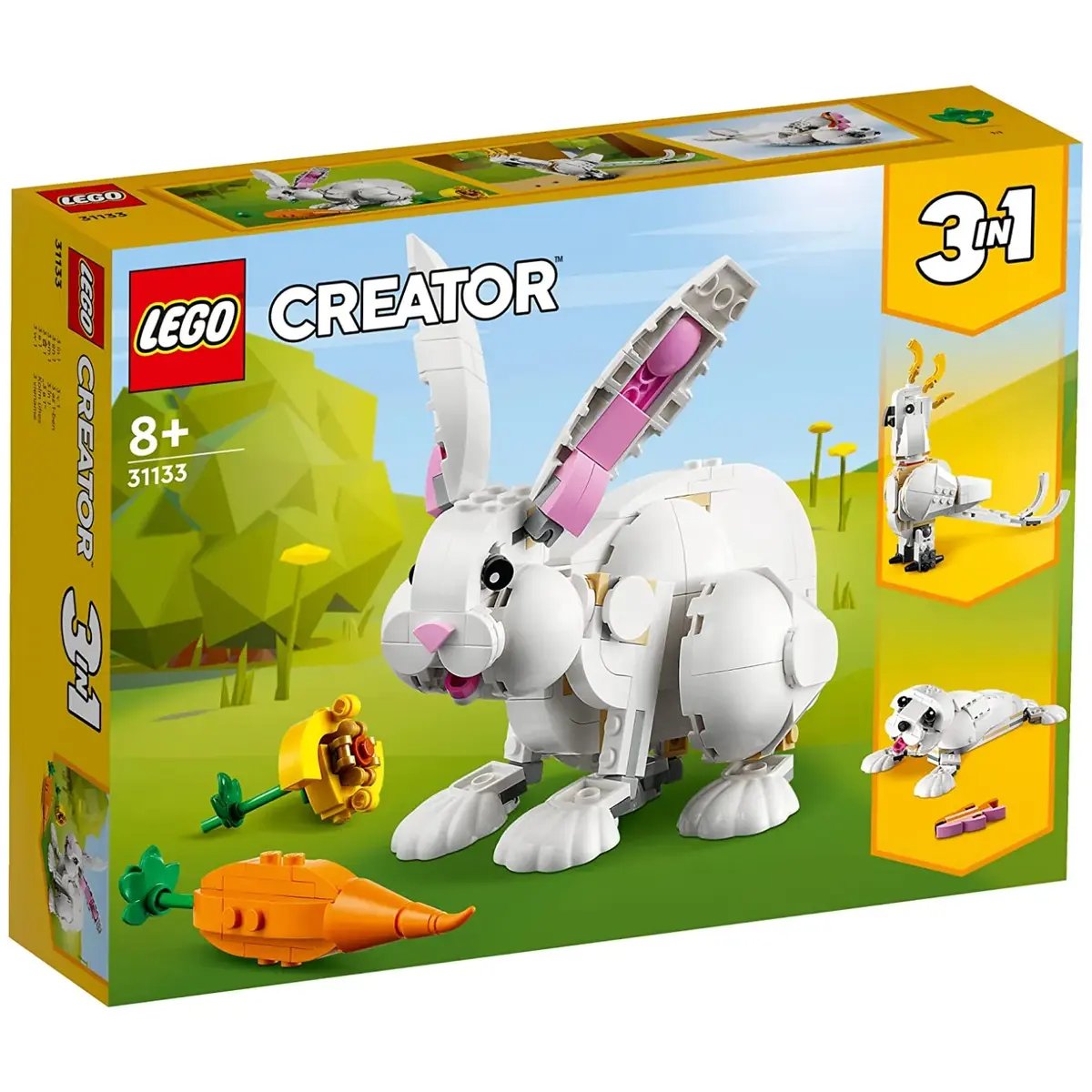 LEGO Creator 3’ü 1 Arada Beyaz Tavşan 31133 Oyuncak Yapım Seti 31133