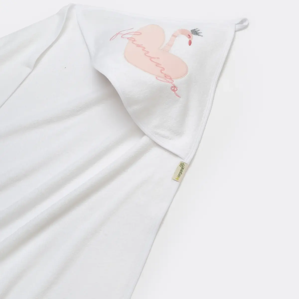 Bibaby Organik Havlu Örme Lovely Flamingo Ekru - Pembe