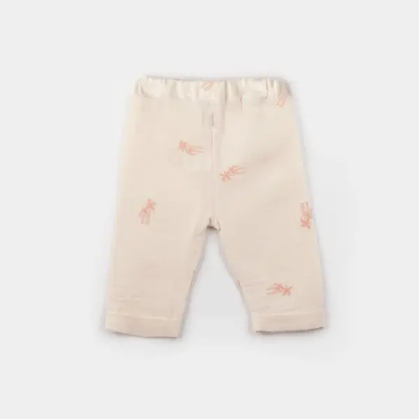 Bibaby Organik Pantolon Patiksiz Hello Safari Ekru - Kiremit