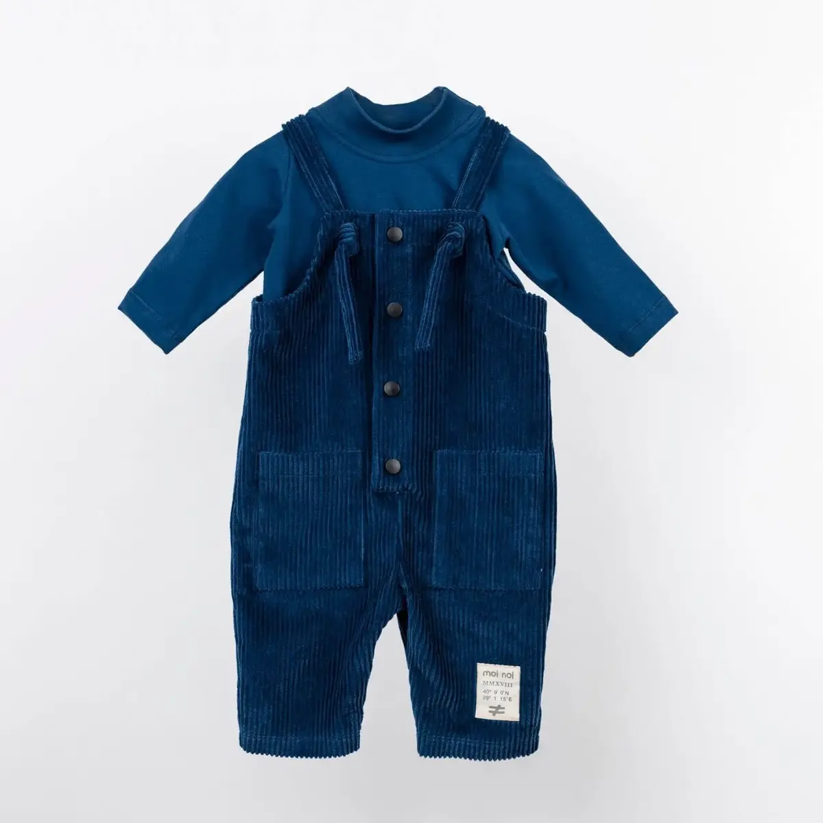 Moi Noi Salopet Kadife Düğmeli Koyu Mavi Moi Noi Salopet Kadife Düğmeli Koyu Mavi