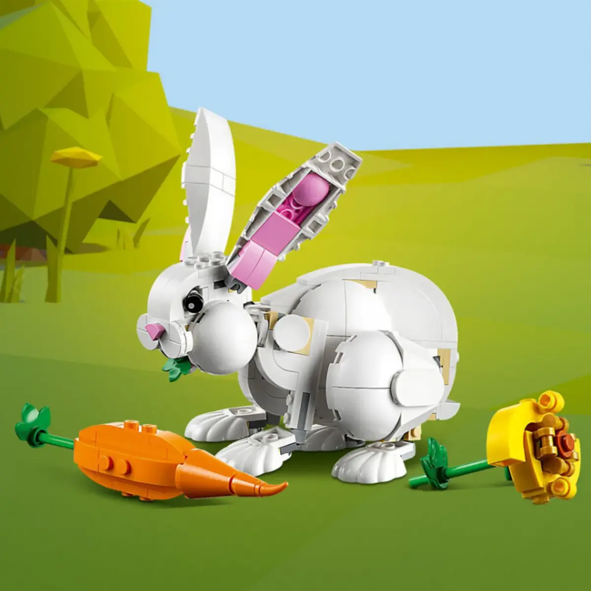 LEGO Creator 3’ü 1 Arada Beyaz Tavşan 31133 Oyuncak Yapım Seti 31133