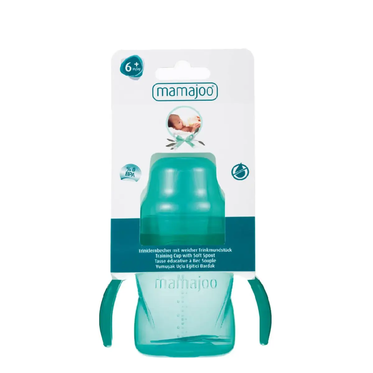 Mamajoo Kulplu Eğitici Bardak 160 ml Yeşil