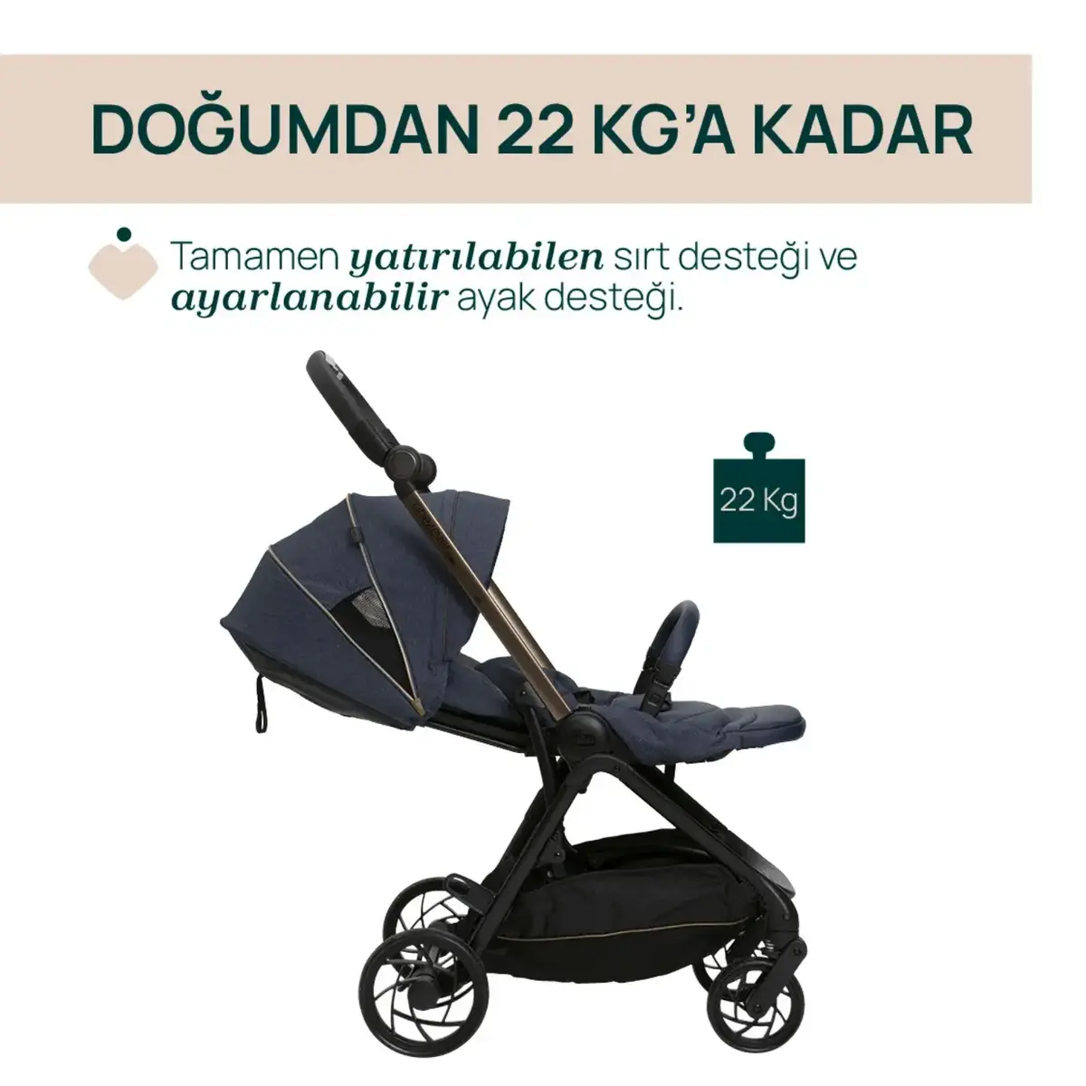 Chicco One4Ever Lounge Bebek Arabası Denim Shine